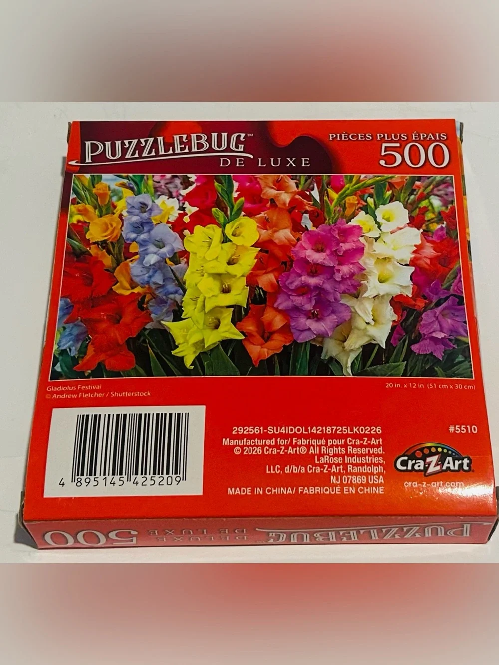 New “Gladiolus Festival” 500 Pieces 20” x 12” Puzzlebug